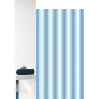 GRUND Duschvorhang Blau, Weiß - 180x200 cm