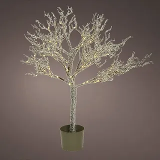 Zarivy 100 cm rustikaler LED-Baum mit Blumentopf, Elegantes Design, ideal für die Dekoration im Innen- und Außenbereich. IP44 wasserdicht, perfekt für jeden Anlass. Beleuchten Sie mit Stil.