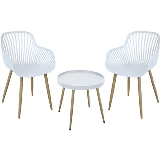 Philly Set 3-tlg. Weiß/Holzoptik