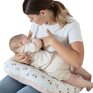 KOALA BABYCARE Stillkissen für Alle Größen Geeignet - Stillkissen für Neugeborene 0-12 Monate - Stillkissen Multifunktional mit 5 Verschiedenen Einsatzmöglichkeiten (Rosa-Weißer Koala)