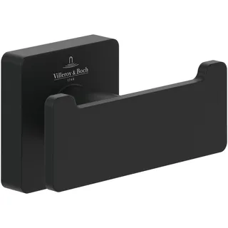 Villeroy & Boch Elements Striking Doppel-Handtuchhaken Wandmontage Schwarz