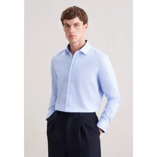 Businesshemd SEIDENSTICKER "Schwarze Rose", Herren, Gr. M (39), normale Ärmellängen, blau, 100% Baumwolle, unifarben, skinny fit, 2-Knopf-Manschette, Hemden Businesshemd, X-Slim 1/1 Kentkragen Uni
