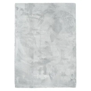 PASSUA Kurzflor-Teppich Plush, quadratisch, 120 x 120 cm, Hellgrau - Hellgrau