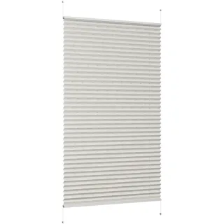 Sekey Plissee 90 x 120 cm Leinen/weiß