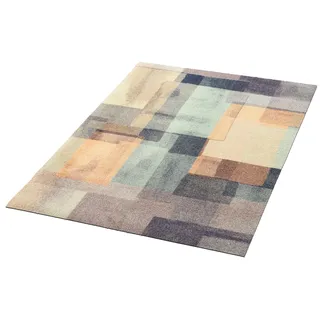 Teppich "und Läufer Gentle Blocks", bunt, B:70cm H:9mm L:120cm, Obermaterial: 100% Polyamid, WASH+DRY BY KLEEN-TEX, Teppiche, Teppich