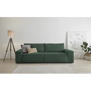 OTTO home Schlafsofa Cord 3-Sitzer Dunkelgrün