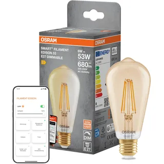 Osram SMART+ Matter Leuchtmittel E27 Edison 6W Gold dimmbar warmweiß
