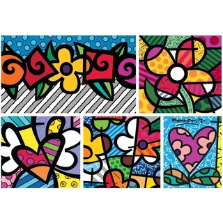 BLUEBIRD Puzzle Collage: Herzen und Blumen 1500 Teile