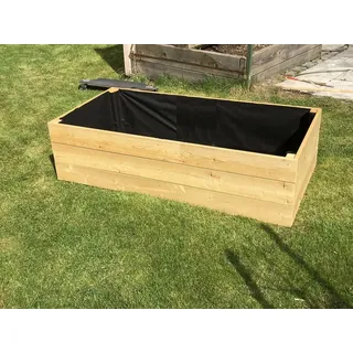 Elegantes Pflanzbeet Höhe 42 cm aus Lärchenholz Größe Hochbeet: B50 x T100 cm Bohlenstärke Hochbeet: Lärche 20 mm glatt