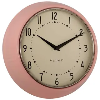 PLINT Retro Wanduhr Silent Non-Ticking Decorative Rose Color Wall Clock, Retro Style Wall Decoration for Kitchen Living Room Home, Office, Schule, Easy to Read Large Numbers