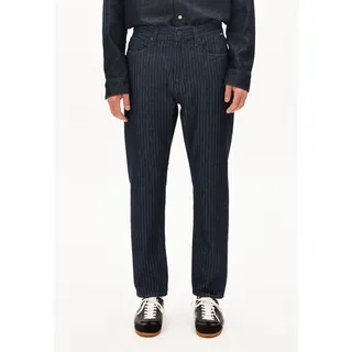 HERRINGBONE TAPERED JEANS | 100% Bio-Baumwolle Non Stretch - blau (33-32)