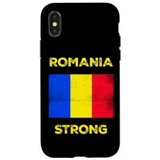 Hülle für iPhone X/XS Rumänien Stark, Flagge Rumäniens, Land Rumänien, Rumänien
