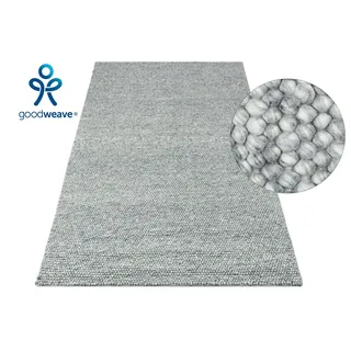 MY HOME Wollteppich Wolly, Wolle, rechteckig, Höhe: 14 mm, handgewebt, Handweb Teppiche, Wohnzimmer, Schlafzimmer, Esszimmer beige 60 cm x 90 cm x 14 mm