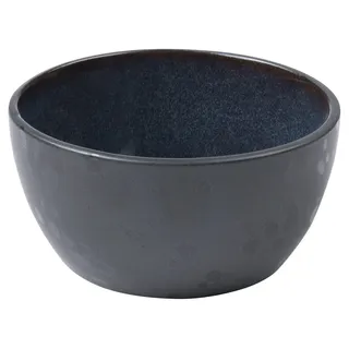 BITZ Schüssel, Schale, Snackschale, Schälchen aus Steingut, 10 cm im Durchmesser, Schwarz/Dunkelblau