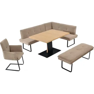 K+W Komfort & Wohnen "Giacomo III", 4 Stk. tlg. wahlweise links, oder rechts langer Schenkel 207cm, Freischwingersessel,
