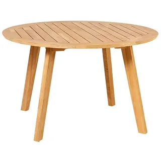 Tisch Diana, Mosaik-Teak - 125 cm rund Beine Teak