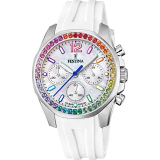 Festina Damen Analog Quarz Uhr mit Gummi Armband F20610/2