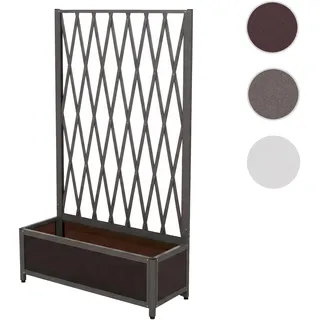 Alu-Rankgitter HWC-G21, Scherengitter Rankhilfe Blumenkasten Pflanzkübel, Stahl 152x90x35cm ~ grau