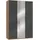 Drehtürenschrank Level by fresh to go 150 x 216 x 58 cm Grau