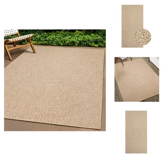 vidaXL Teppich 80x150 cm Jute-Optik Innen und Außen - Teppiche - Braun