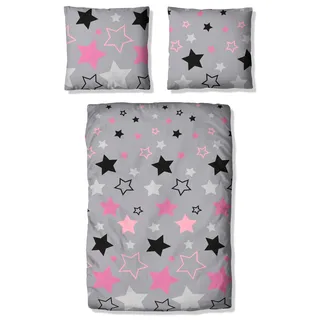 my home Bettwäsche »Dreamer in Gr. 135x200 oder 155x220 cm, ideal für Weihnachten« 2 Stk. tlg. Fleece kuschelig warm im Winter, Weihnachtsbettwäsche, Winter, grau