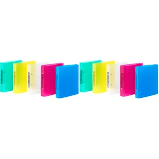 Viquel 909083-08 Büromappe, Perforation, A5, Propyglass, zufällige Farben, 1 Einheit (Packung mit 2)