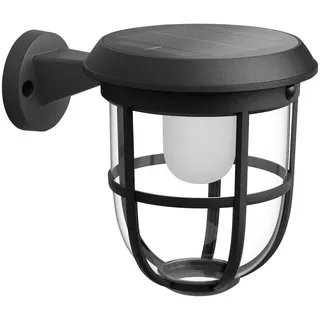 Philips LED Radii 8720169267176 Solar-Außenwandleuchte mit Bewegungsmelder LED 1,3W Schwarz