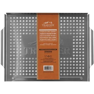 Traeger Grillkorb 40 x 29 x 3 cm Edelstahl silber