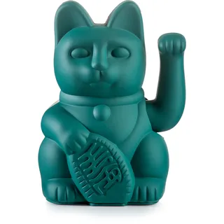 DONKEY Products - Lucky Cat Green - grüne Winkekatze | Japanische Deko-Katze in stylischem matt-Farbton 15cm groß