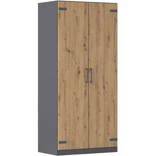 Rauch Drehtürenschrank Holmes 91 x 197 x 54 cm grau