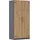 Drehtürenschrank Holmes 91 x 197 x 54 cm grau