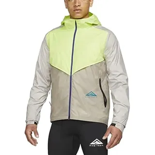 Nike CZ9054-736 M NK SF TRAIL WINDRUNNER JKT Jacket Herren LT LEMON TWIST/MOON FOSSIL/COLLEGE GREY/(BRIGHT SPRUCE) Größe L