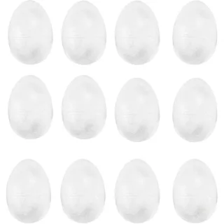 TRIXES 12er Set Ostereier aus Polystyrolschaum Ostern Kunst Eier