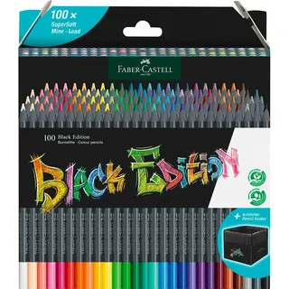 Faber-Castell Buntstifte 100 St. Schwarz/Mehrfarbig
