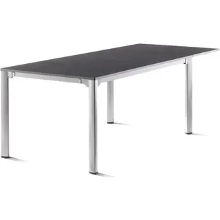 Sieger Gartentisch Sieger Vivodur Ausziehtisch 165 x 95 x 74 cm eisengrau/Schieferdekor anthrazit