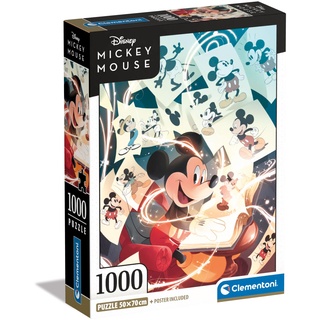 Clementoni Mickey Mouse Puzzle 1000 Teile Erwachsene - Disney Puzzle Erwachsene in 70 x 50 cm - Puzzle Erwachsene anspruchsvoll von Clementoni 39811