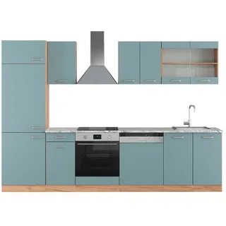 Vicco Küchenzeile R-Line 300 cm Blau-Grau