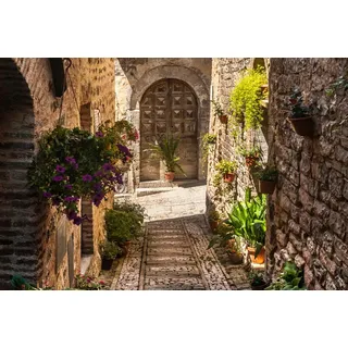 Papermoon Fototapete »Burg Gang« Motiv, bunt