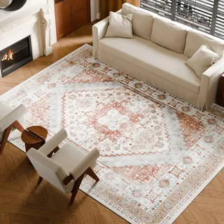 Vevor Flächenteppich Kurzflor 274,3 x 365,8 cm Braunrot