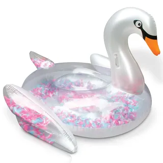 ONBEST XXXL Schwimmtier mit Federn – Badetier 183x162x117 cm | Aufblasbares Wassertier für Erwachsene & Kinder 14+ – Luftmatratze für Pool, Strand, Sommer und Spaß im Wasser