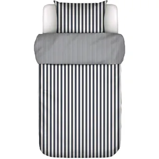 Marc O'Polo Wendebettwäsche »Classic Stripe, 100% Bio-Baumwollsatin« 2 Stk., tlg., blau
