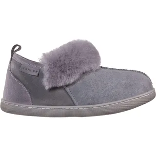 Vanuba Karayaka Lammfell Hausschuhe Damen Schuhe - Badelatschen Damen Hausschuhe - Leder Wolle Pantoffeln Damen - Bequeme Schuhe Damen Lammfell-Hausschuhe - 41 EU Leder Harz Grau Grau - Grau