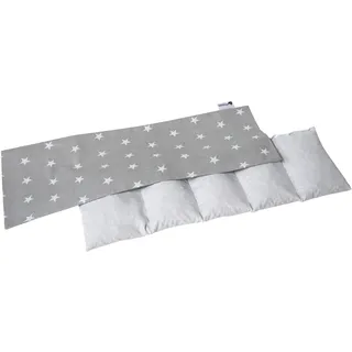 Medi Partners Kirschkernkissen Mikrowelle 60x20cm Körnerkissen groß Wärmekissen 800g 100% Baumwolle 5 kammern abnehmbarer Bezug - Kirschkernkissen nacken schulter Kältetherapie (Stars)