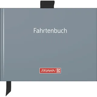 Brunnen 1010143 Fahrtenbuch A6 quer, für PKW, mit Hardcover