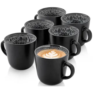 Sänger Kaffeebecher SET Sydney - 6 teilig aus Steingut , Grau , Keramik , kratzfest , Geschirr, Tassen, Kaffeebecher