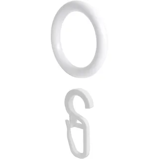 Liedeco Gardinenring für Gardinenstangen Ø 28 mm, weiß