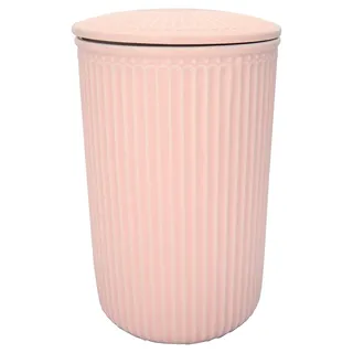 Greengate Vorratsdose mit Deckel ALICE Pale Pink Rosa Groß 13x21 cm Keramik - Rosa