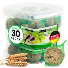 Eggersmann volaris 30 Stück Meisenknödel Vollkorn mit Netz 2.7 kg | Körnerkugel für Wildvögel | Nährstoffreiches Ganzahresfutter für alle Vogelarten