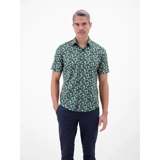 Lerros Kurzarmhemd mit Allover-Minimal-Print Soft Teal L