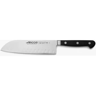 Arcos Opera - Santoku Messer - Nitrum geschmiedetem Edelstahl 180 mm - HandGriff POM Farbe Schwarz
